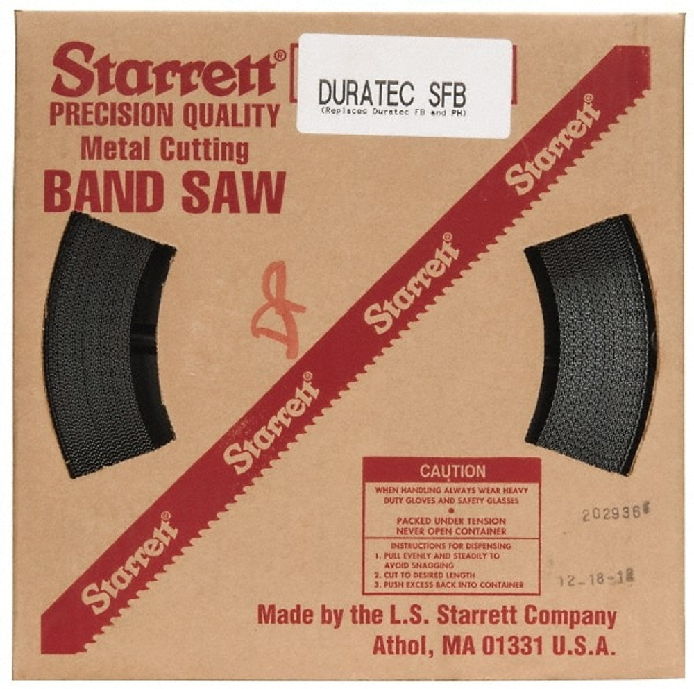 Starrett 13845 Band Saw Blade Coil Stock: 1" Blade Width, 100' Coil Length, 0.035" Blade Thickness, Carbon Steel