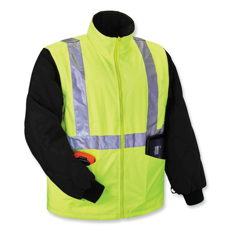TENACIOUS HOLDINGS, INC. ergodyne® 24389 GloWear 8385 Class 3 Hi-Vis 4-in-1 Jacket, 5X-Large, Lime