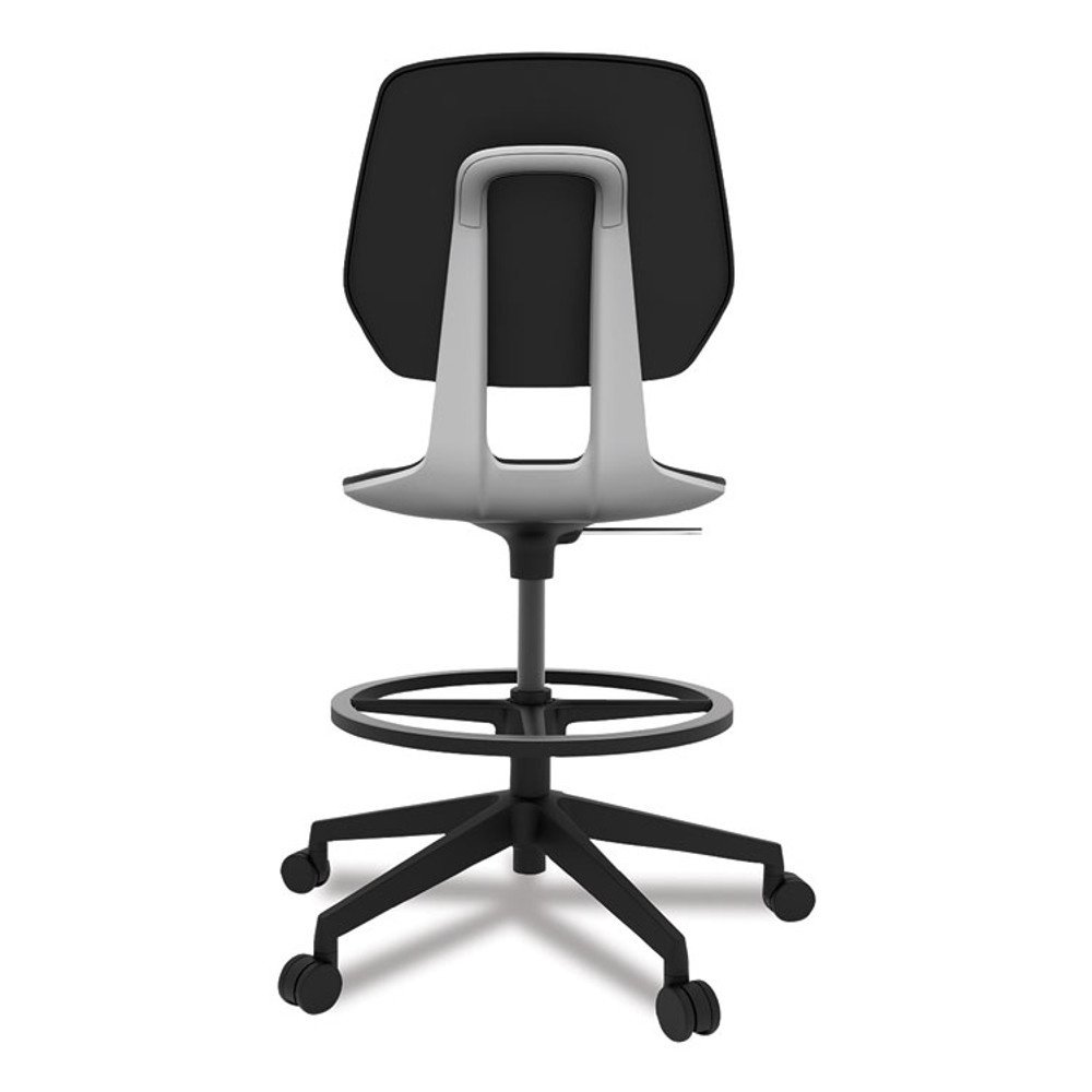 SAFCO PRODUCTS 7827BL Commute Extended Height Task Chair, Supports Up to 275 lb, 22.25" to 32.25" Seat Height, Black Seat, Black Back, Black Base