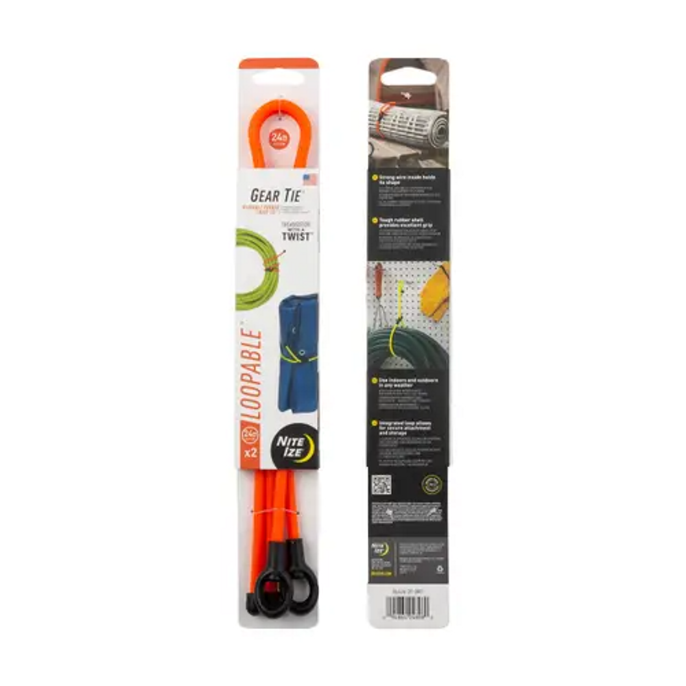 Nite-Ize GLL24-31-2R3 Gear Tie Loopable Twist Tie - 2 Pack