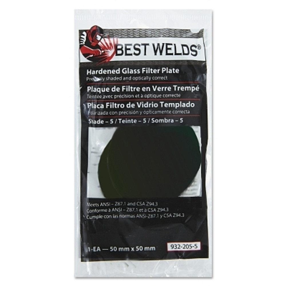 ORS Nasco Best Welds 9322055 Glass Filter Plate, Shade 5, 50 mm, Green