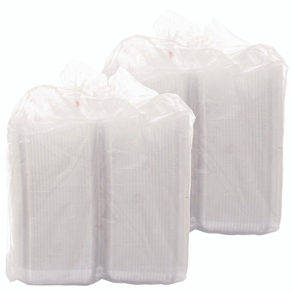 DART C51UT1 StayLock Clear Hinged Lid Containers, 7.8 x 8.3 x 3, Clear, Plastic, 125/Bag, 2 Bags/Carton