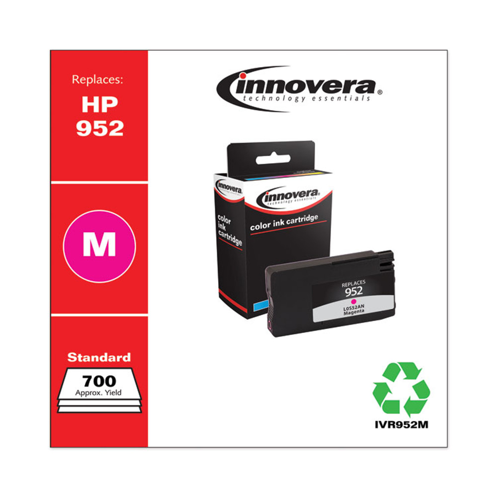 INNOVERA 952M Remanufactured Magenta Ink, Replacement for 952 (L0S52AN), 700 Page-Yield