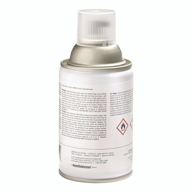 RUBBERMAID COMMERCIAL PROD. 4012441 TC Microburst 9000 Air Freshener Refill, Linen Fresh, 5.3 oz Aerosol Spray, 4/Carton