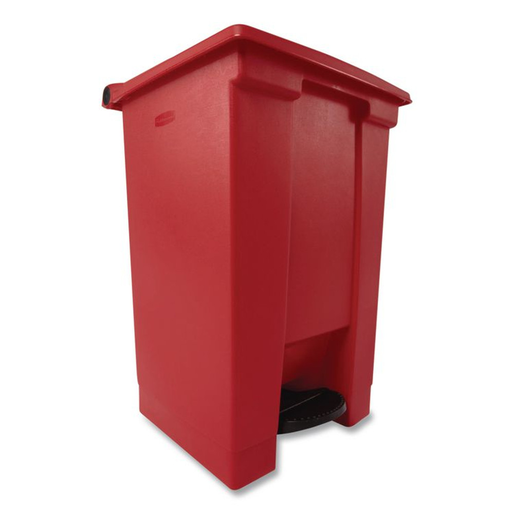 RUBBERMAID COMMERCIAL PROD. 6144 RED Indoor Utility Step-On Waste Container, 12 gal, Plastic, Red