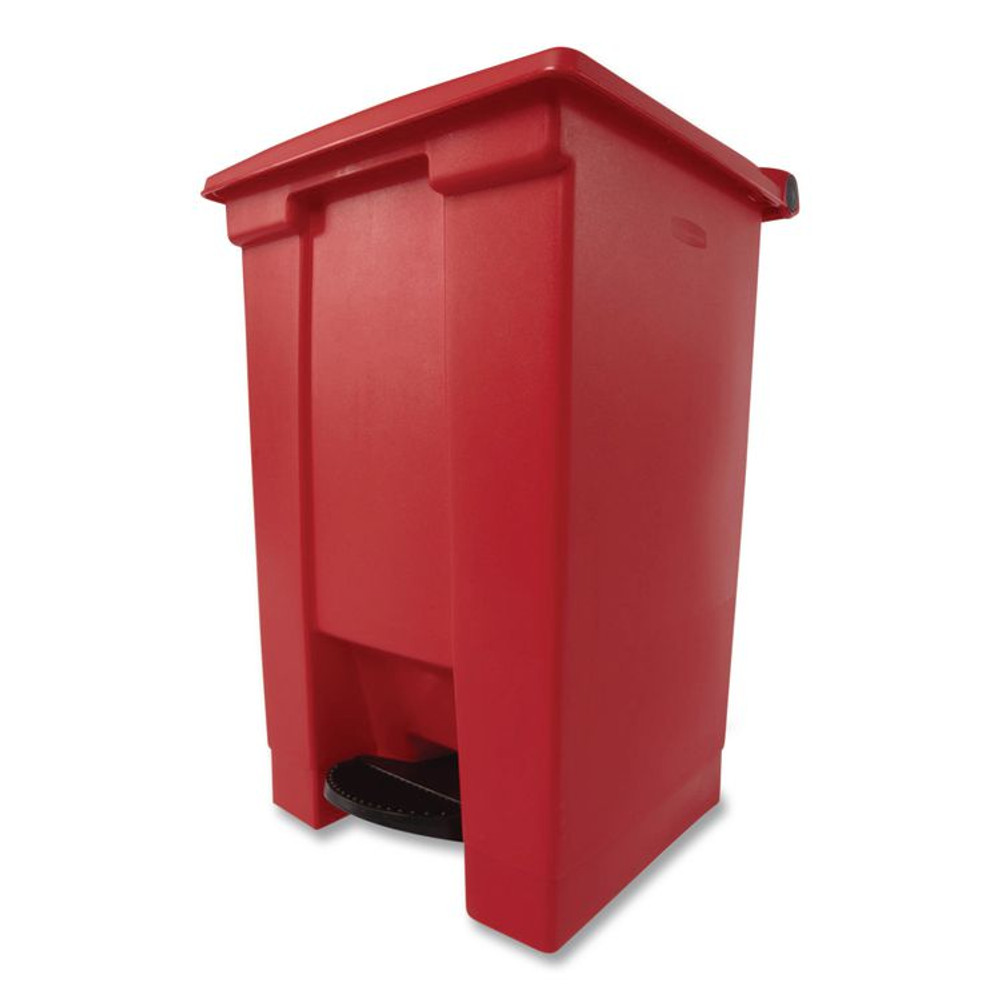 RUBBERMAID COMMERCIAL PROD. 6144 RED Indoor Utility Step-On Waste Container, 12 gal, Plastic, Red