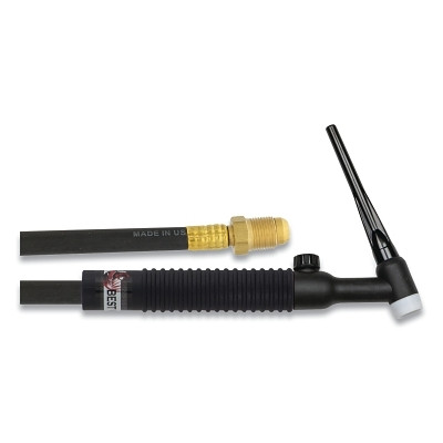 ORS Nasco Best Welds 26FV TIG Torch Package, Air Cooled, 200 A, Flex Head with Valve, 25 ft Cable, Rubber
