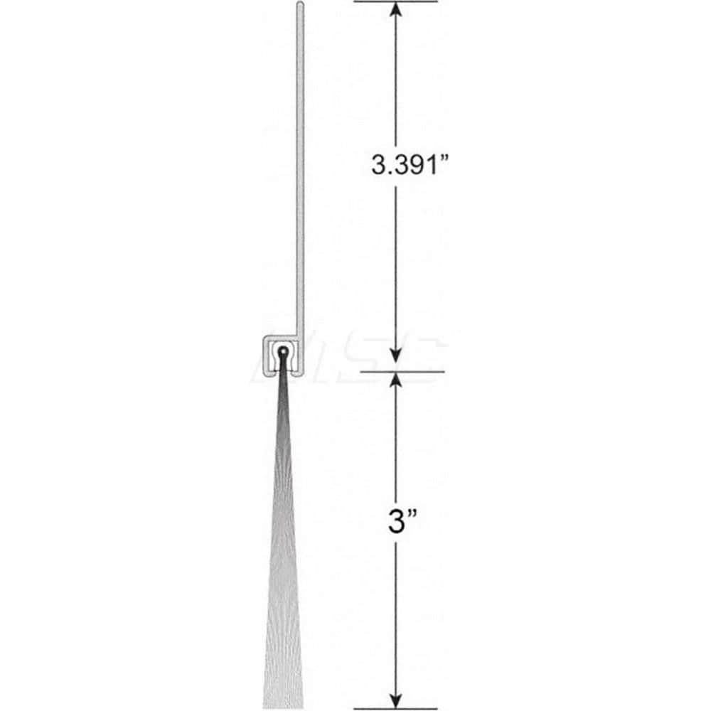 American Garage Door Supply BPS33-8 Sweeps & Seals; Product Type: Garage & Dock Door Sweep with Weather Seal ; Flange Material: Anodized Aluminum ; Overall Height: 6 ; Bristle Length: 3 ; Flange Width: 3.0000 ; Bristle Material: Polypropylene