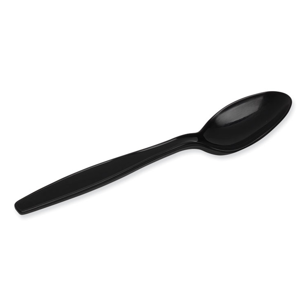 GEORGIA PACIFIC Dixie® PTH53C Individually Wrapped Heavyweight Teaspoons, Polypropylene, Black, 1,000/Carton