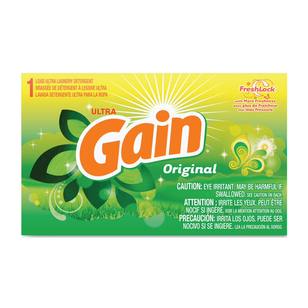 PROCTER & GAMBLE Gain® 49338 Powder Laundry Detergent, Gain Original Scent, 1.1 oz Box, 156 Boxes/Carton