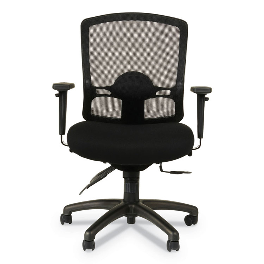 ALERA ET4017 Alera Etros Series Mesh Mid-Back Petite Multifunction Chair, Supports Up to 275 lb, 17.16" to 20.86" Seat Height, Black