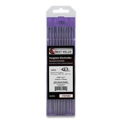 ORS Nasco Best Welds E3 Tungsten Electrode, 1/16 in dia x 7 in L, 10 PK