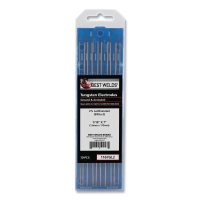 ORS Nasco Best Welds 2% Lanthanated Tungsten Electrode, 1/16 in x 7 in, 10 PK