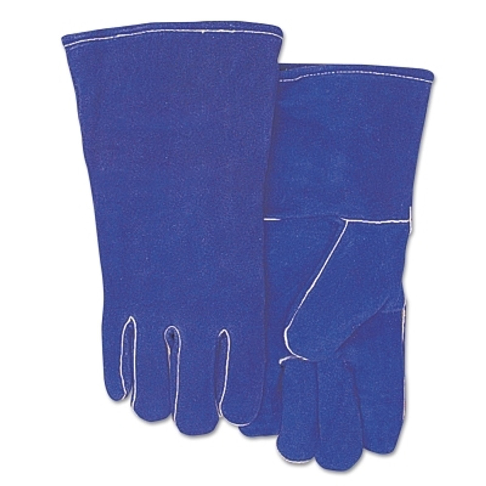 ORS Nasco Best Welds Split Cowhide Welding Gloves, Shoulder Split, Large, Blue