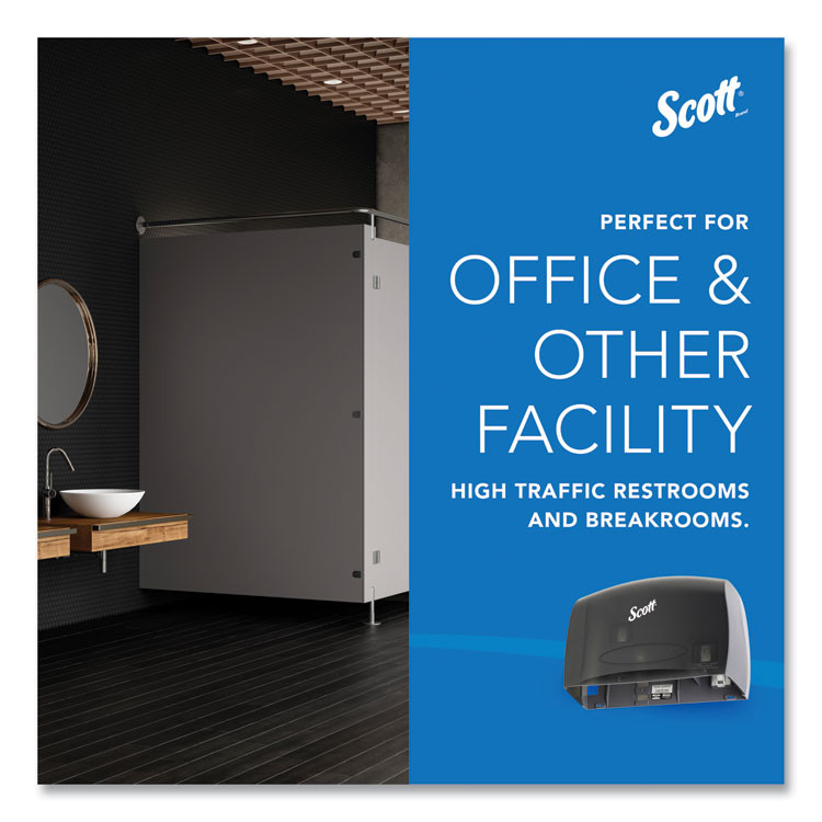 KIMBERLY-CLARK PROFESSIONAL Scott® 09602 Essential Coreless Jumbo Roll Tissue Dispenser for Business, 14.25 x 6 x 9.75, Black