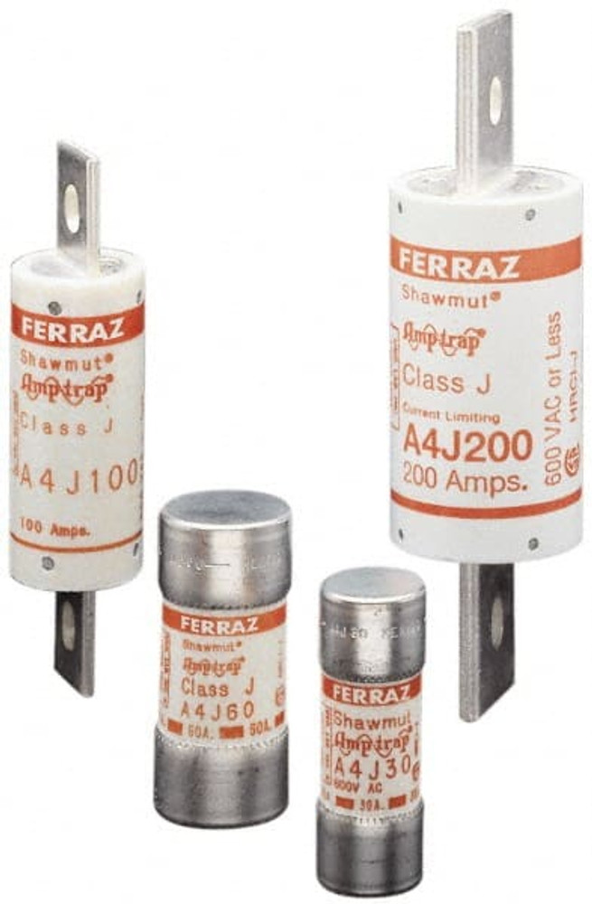 Ferraz Shawmut A4J350 Cylindrical Fast-Acting Fuse: J, 350 A, 7-1/8" OAL, 2-1/8" Dia