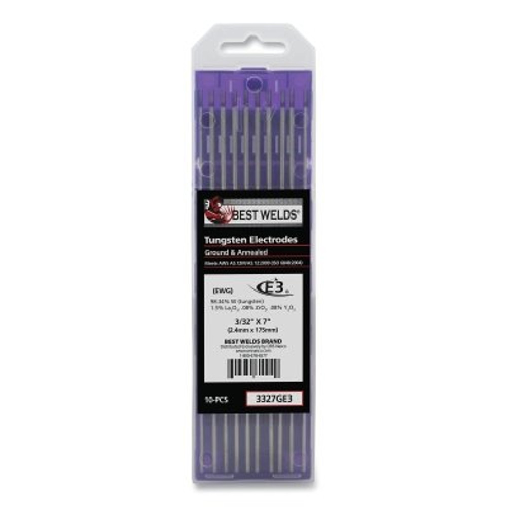 ORS Nasco Best Welds 3327E3 E3 Tungsten Electrode, 3/32 in x 7 in, 10 PK