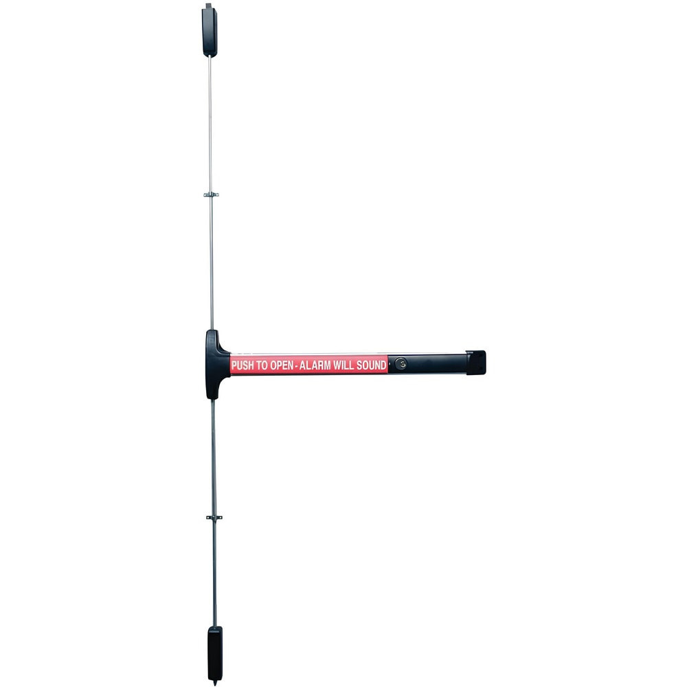 Detex V50 EE CD 628 9 Vertical Bars; Type: Surface Vertical Rod ; Rating: Non Rated ; Hand: Non-Handed ; Minimum Door Width: 3 (Inch); Maximum Door Width: 3.000 (Inch); Finish Coating: Satin Aluminum Clear Anodized