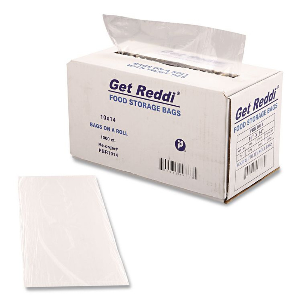 INTEGRATED BAGGING SYSTEMS Inteplast Group PBR1014 Food Bags, 10" x 14", Clear, 1,000/Carton