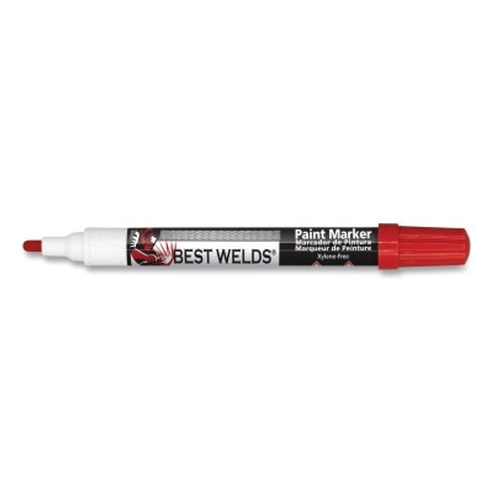 ORS Nasco Best Welds Paint Marker, Reversible Bullet/Bullet Tip, Red