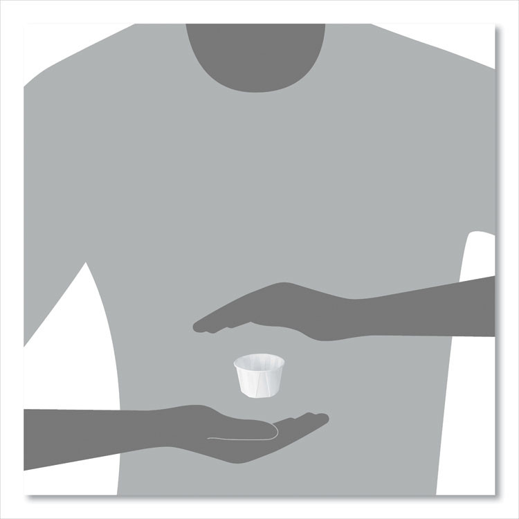 DART SOLO® 200 Paper Portion Cups, 2 oz, White, 250/Bag, 20 Bags/Carton