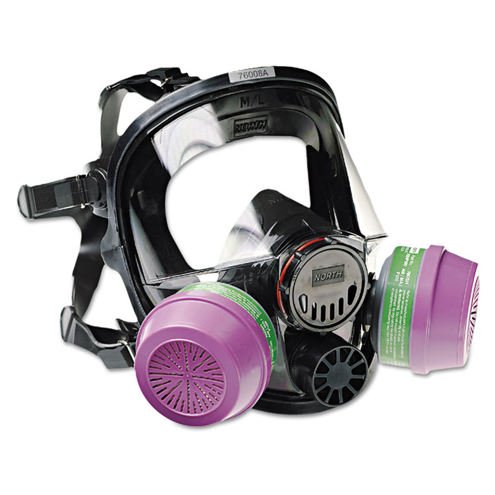 NORTH SAFETY PRODUCTS 760008A 7600 Series Full-Facepiece Respirator Mask, Medium/Large