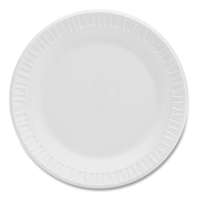 DART 6PWCR Concorde Foam Plate, 6" dia, White, 1,000/Carton