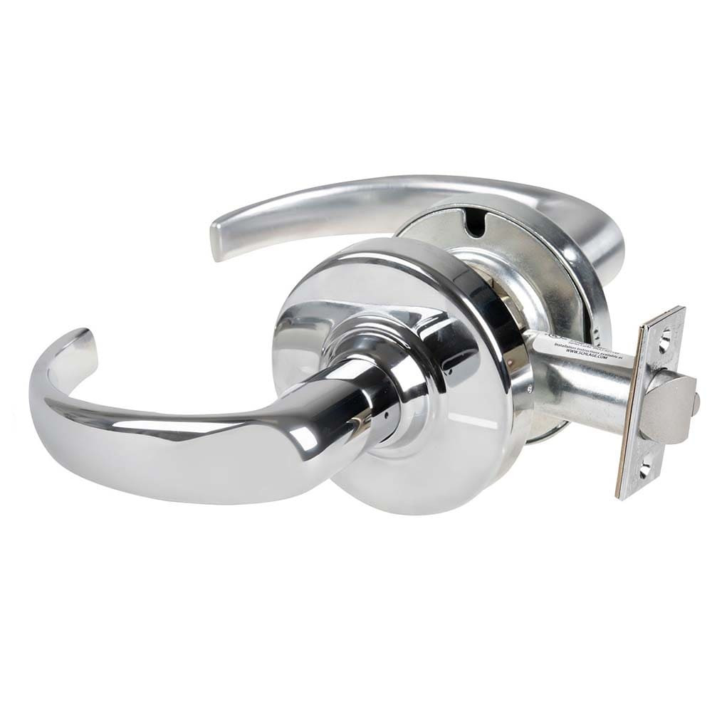 Schlage ALX10 SPA 625 Lever Locksets; Door Thickness: 1 3/8 - 1 3/4; Key Type: Keyless; Back Set: 2-3/4; For Use With: Commerical installation; Finish/Coating: Brushed Chrome; Bright Chrome; Material: Brass; Material: Brass; Door Thickness: 1 3/8 - 1