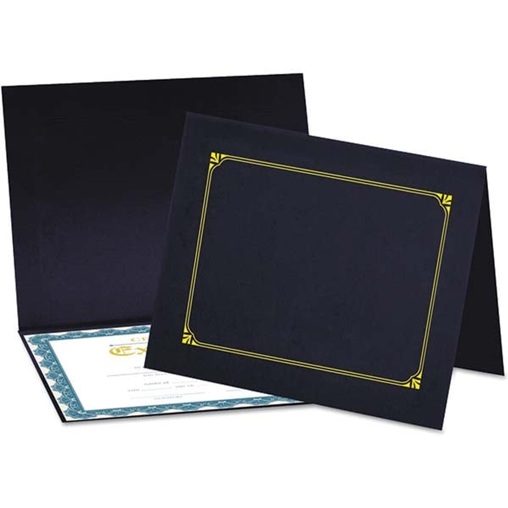 UNIVERSAL UNV76897 6 Pc Certificate & Document Holder: Navy