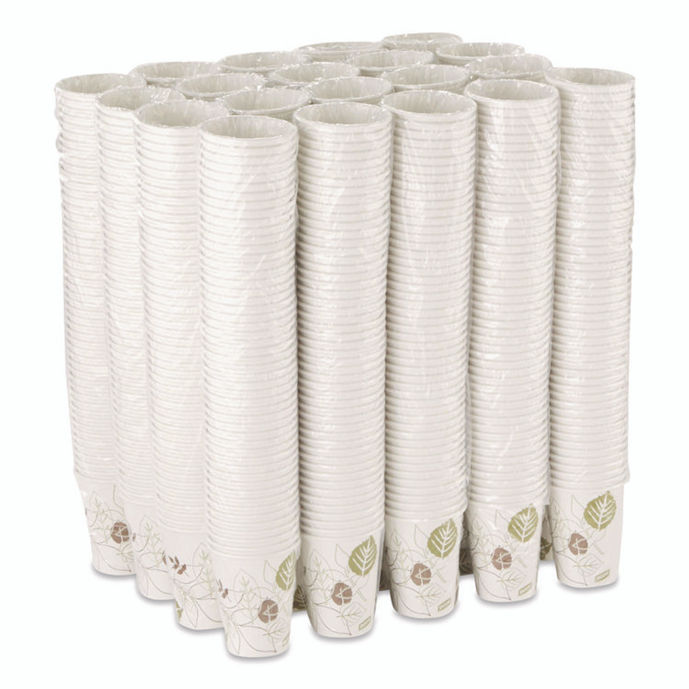GEORGIA PACIFIC Dixie® 2342PATHPK Pathways Paper Hot Cups, 12 oz, White/Brown, 50/Pack