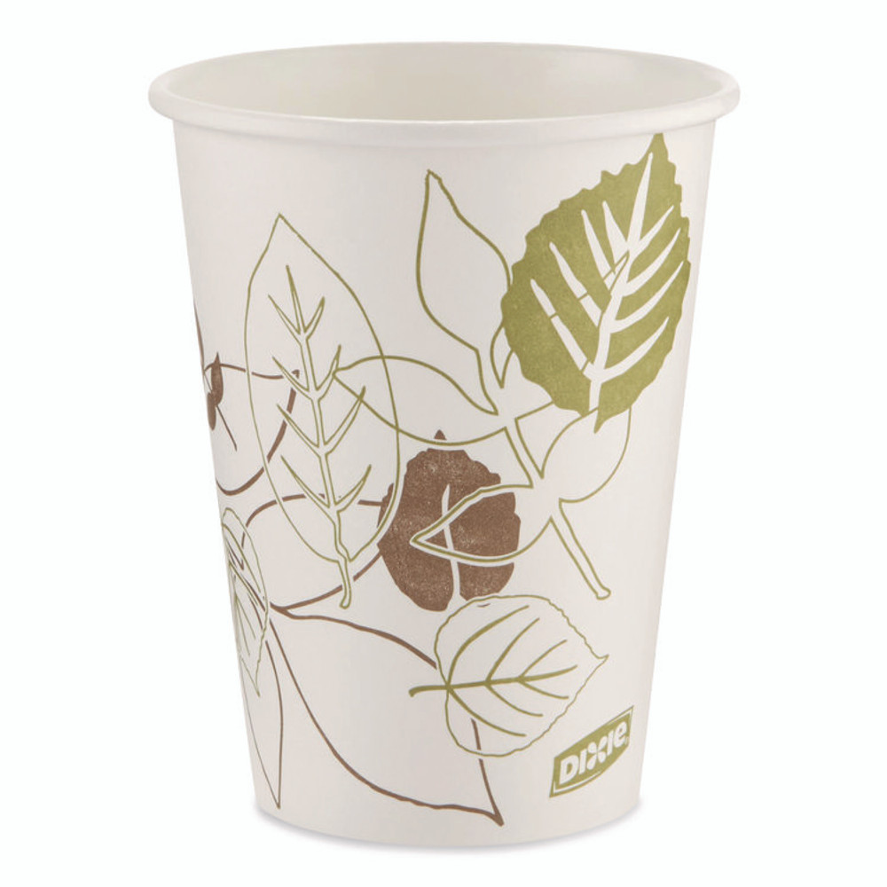GEORGIA PACIFIC Dixie® 2342PATHPK Pathways Paper Hot Cups, 12 oz, White/Brown, 50/Pack