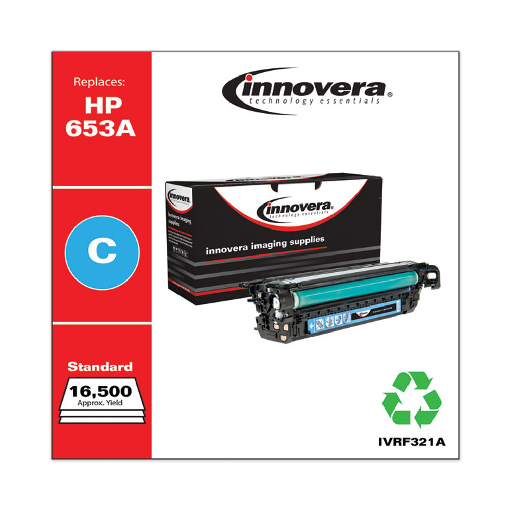 INNOVERA F321A Remanufactured Cyan Toner, Replacement for 653A (CF321A), 16,500 Page-Yield