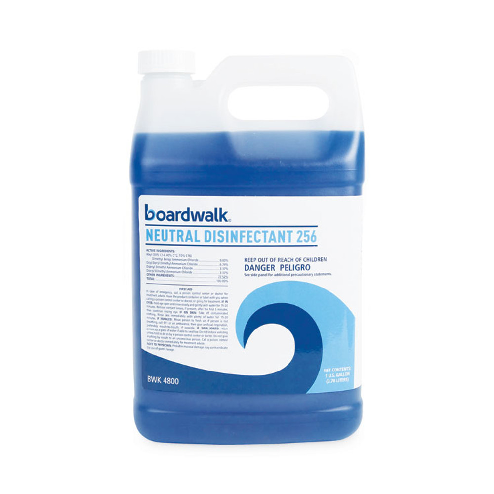 BOARDWALK 4800 Neutral Disinfectant, Floral Scent, 1 gal Bottle, 4/Carton