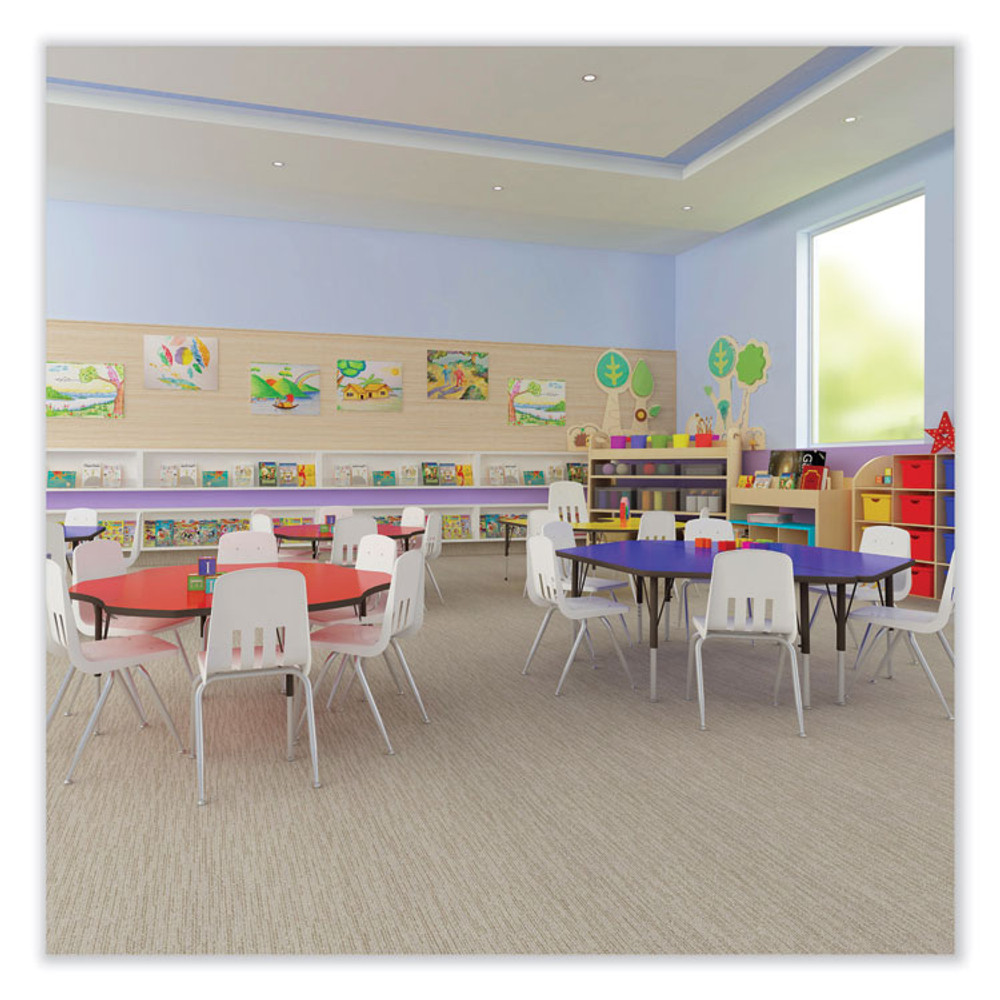 CORRELL, INC. 4848TF1595K4 Adjustable Activity Tables, Square, 48" x 48" x 19" to 29", Gray Top, Black Legs, 4/Pallet