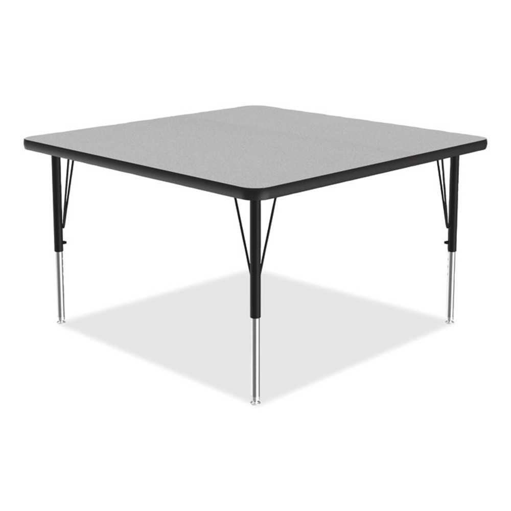 CORRELL, INC. 4848TF1595K4 Adjustable Activity Tables, Square, 48" x 48" x 19" to 29", Gray Top, Black Legs, 4/Pallet