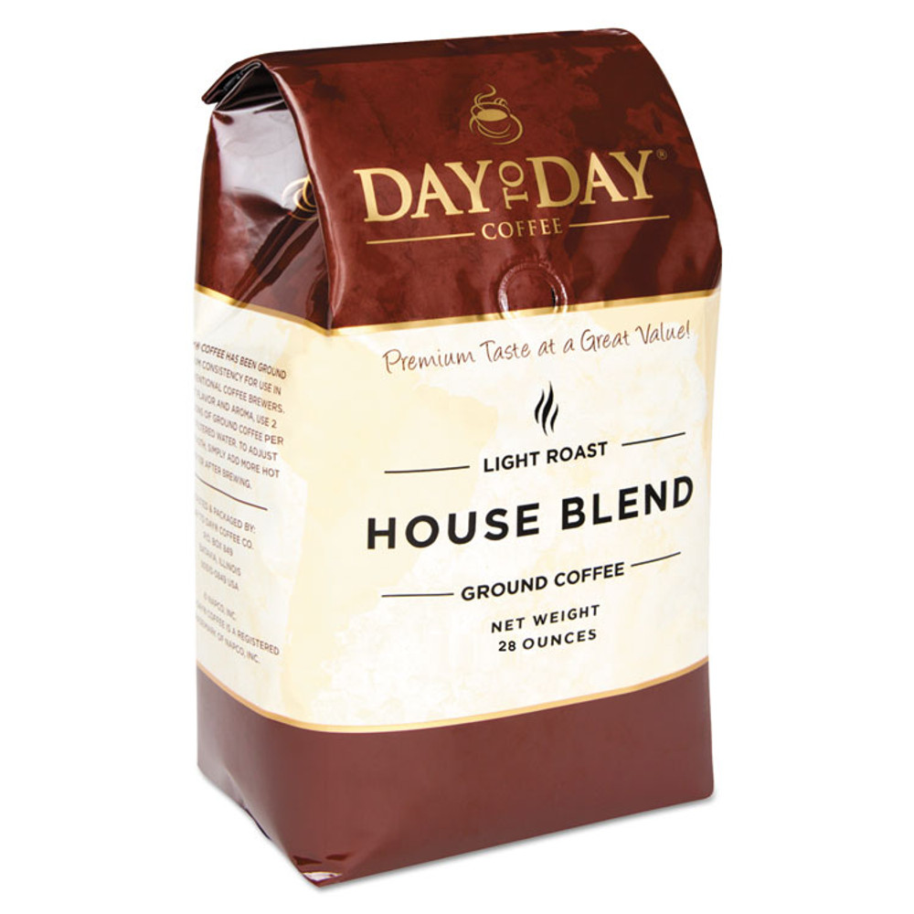 PAPANICHOLAS COFFEE Day to Day 33750 100% Pure Coffee, House Blend, Ground, 28 oz Bag, 3/Pack