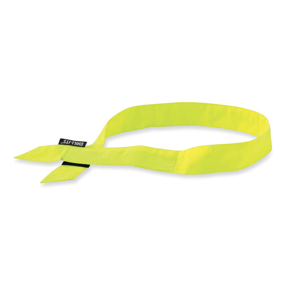 TENACIOUS HOLDINGS, INC. ergodyne® 12321 Chill-Its 6705 Cooling Embedded Polymers Hook and Loop Bandana Headband, One Size Fits Most, Lime