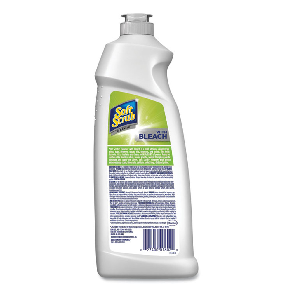 DIAL PROFESSIONAL Soft Scrub® 01602 Cleanser with Bleach 24 oz Bottle, 9/Carton