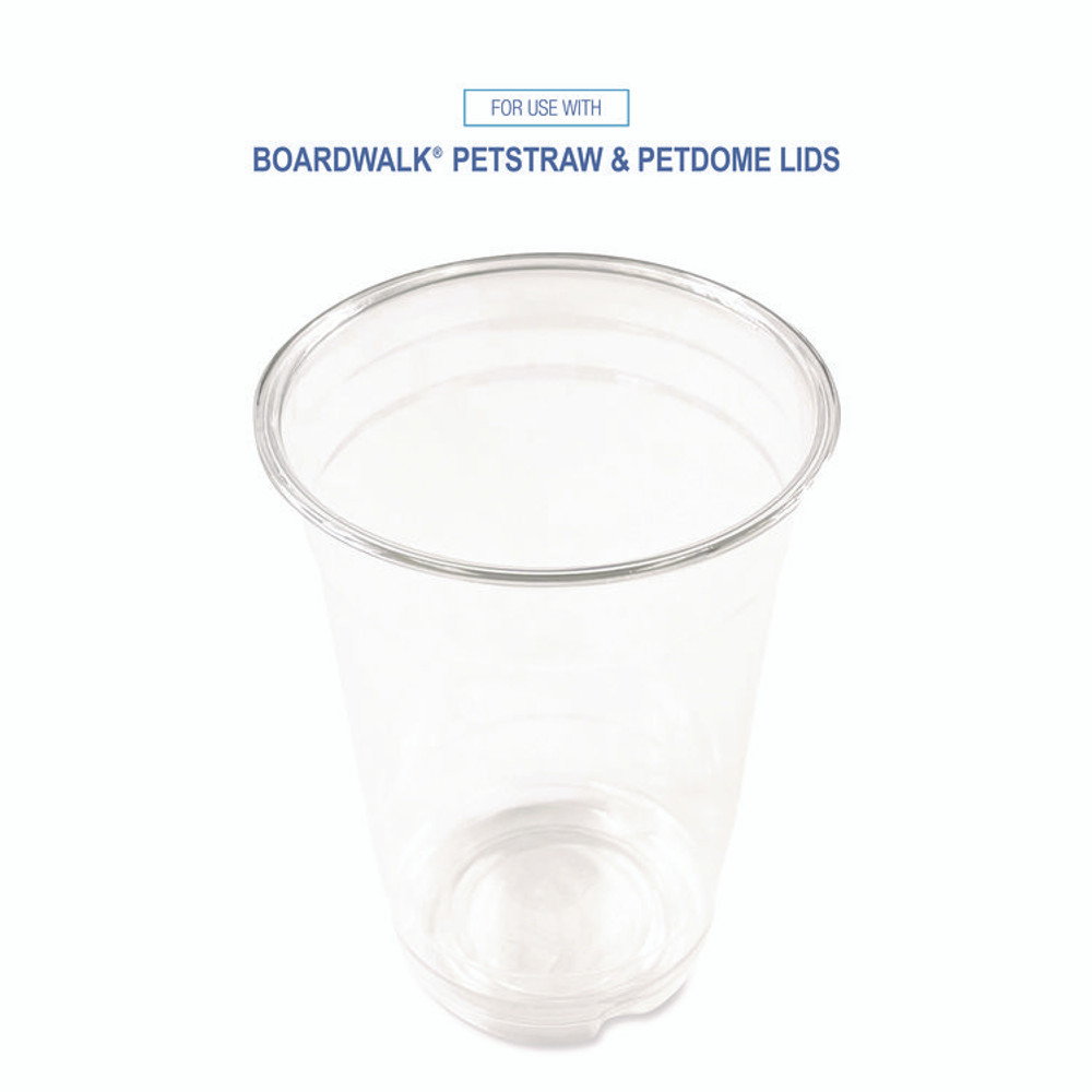 BOARDWALK PET14 Clear Plastic PET Cups, 14 oz, 50/Bag, 20 Bags/Carton