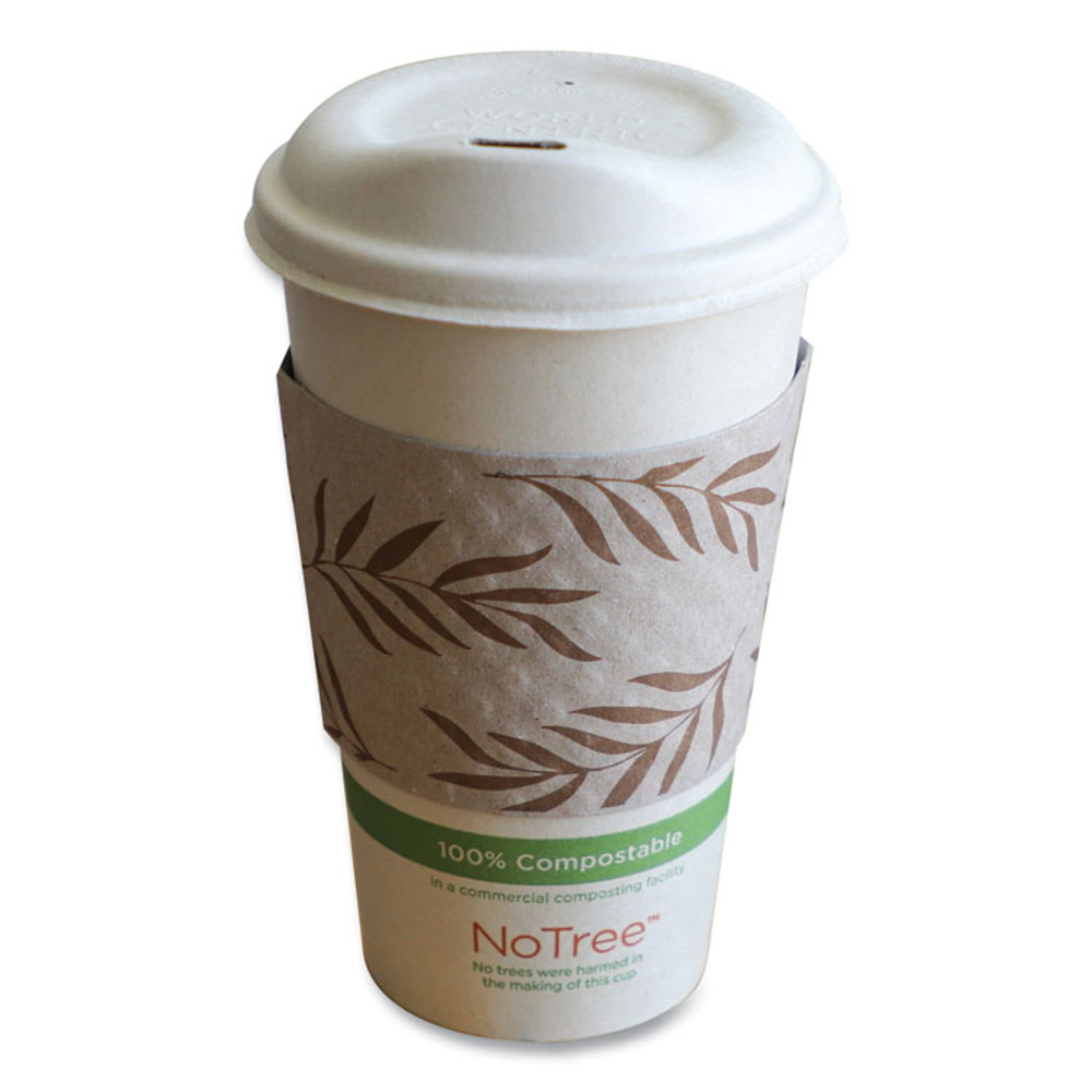 WORLD CENTRIC SLPAME Hot Cup Sleeves, Fits 8 oz Cups, Natural, 1,000/Carton