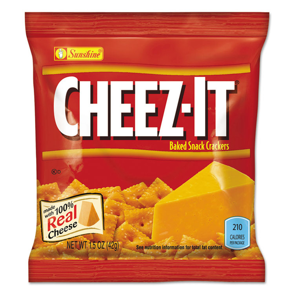 KELLOGG'S Sunshine® 122264 Cheez-it Crackers, 1.5 oz Bag, Reduced Fat, 60/Carton
