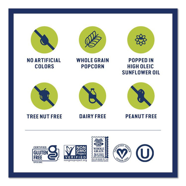 SKINNYPOP POPCORN 22001049 Popcorn Variety Snack Pack, 0.5 oz Bag, 36 Bags/Carton