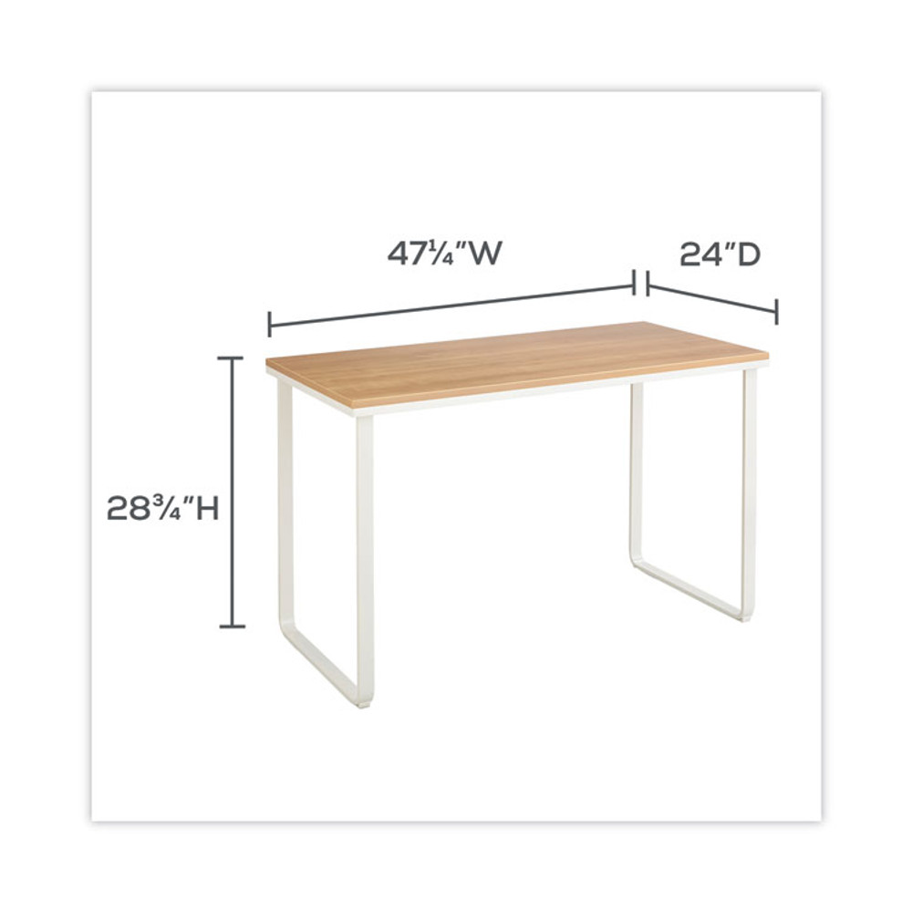 SAFCO PRODUCTS 1943BHWH Steel Desk, 47.25" x 24" x 28.75", Beech/White