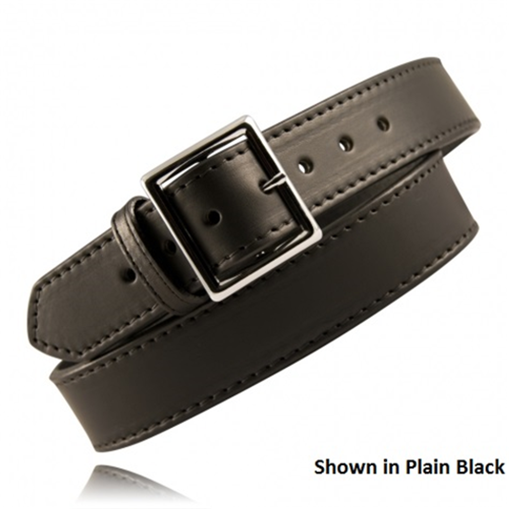 Boston Leather 6505ST-BRN-3-40-GLD 1 3/4 Stitched Garrison Belt