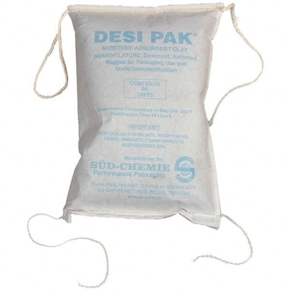 Armor Protective Packaging D80UCS Desiccant Packets; Material: Clay ; Packet Size: 80 oz ; Container Type: Drum ; Area Protected: 66.67ft3 ; Number of Packs per Container: 30 ; UNSPSC Code: 41123003