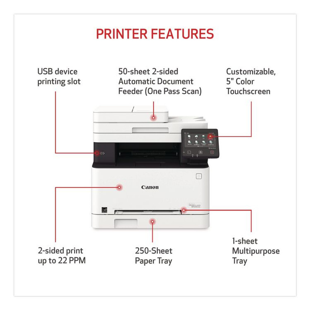 INNOVERA Canon® 5158C002 imageCLASS MF656Cdw Wireless Multifunction Laser Printer, Copy/Fax/Print/Scan