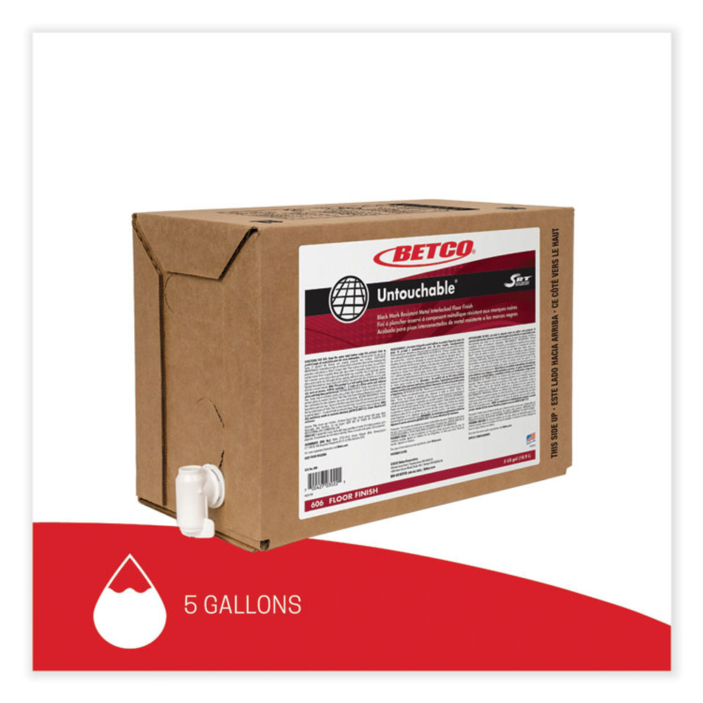 BETCO CORPORATION 606B500 Untouchable Floor Finish with SRT, 5 gal Bag-in-Box