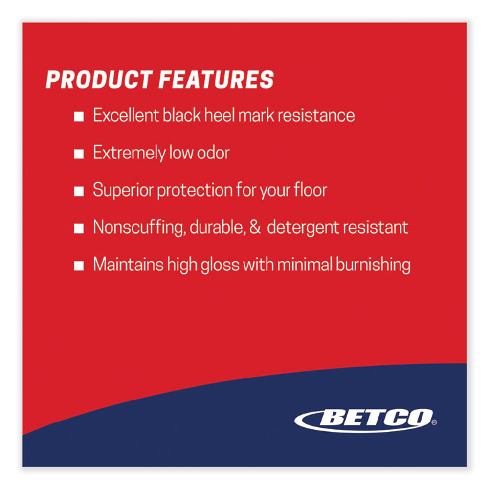 BETCO CORPORATION 606B500 Untouchable Floor Finish with SRT, 5 gal Bag-in-Box