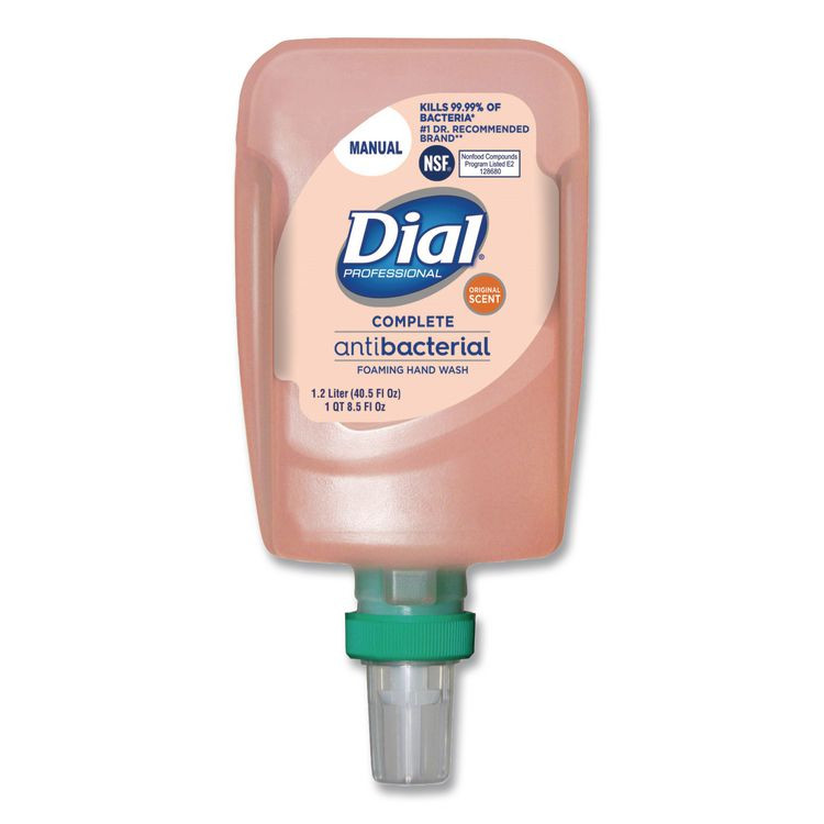 DIAL PROFESSIONAL 16670EA Antibacterial Foaming Hand Wash Refill for FIT Manual Dispenser, Original Scent, 1.2 L