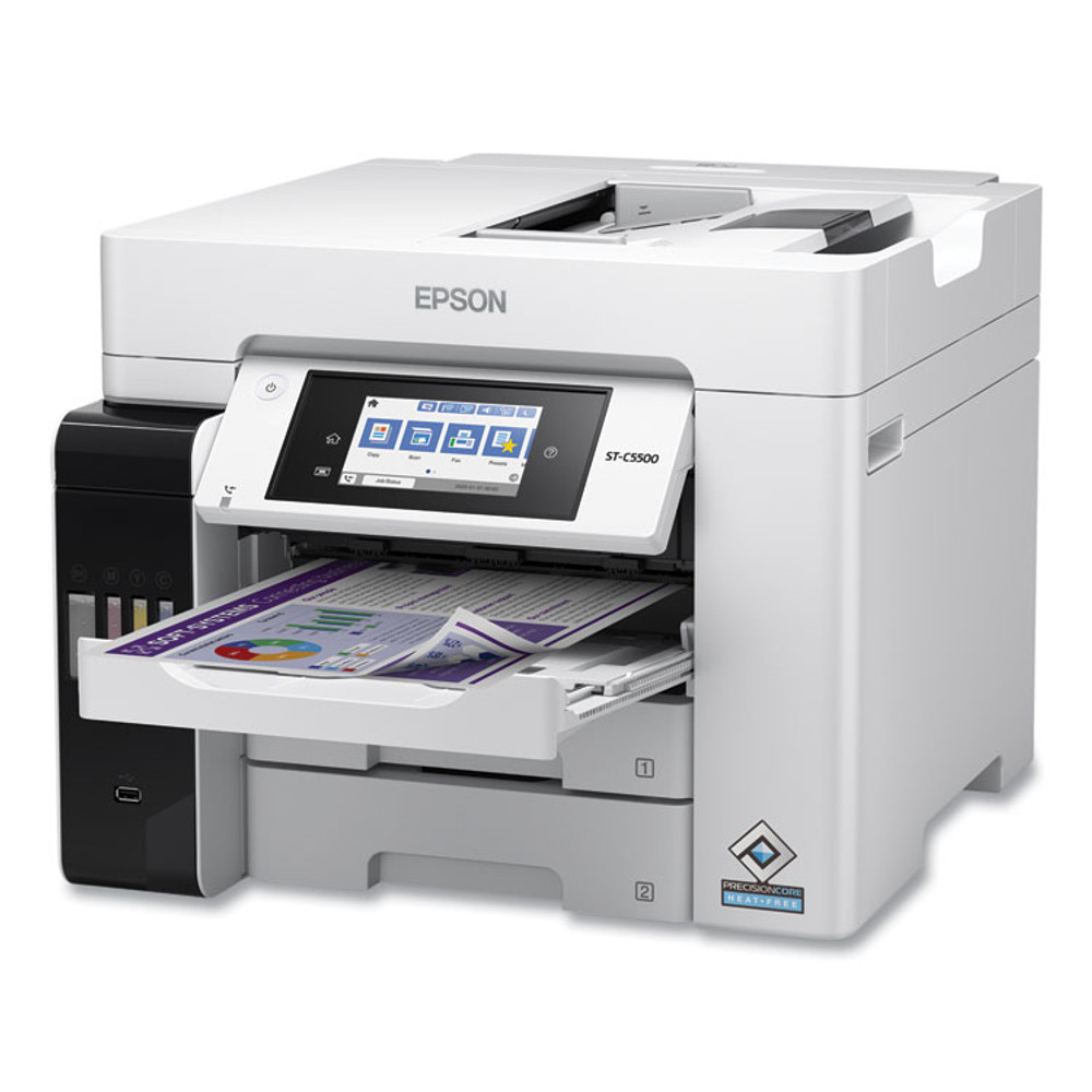 EPSON AMERICA, INC. C11CJ28202 WorkForce Pro ST-C5500 Supertank Color MFP, Copy/Fax/Print/Scan